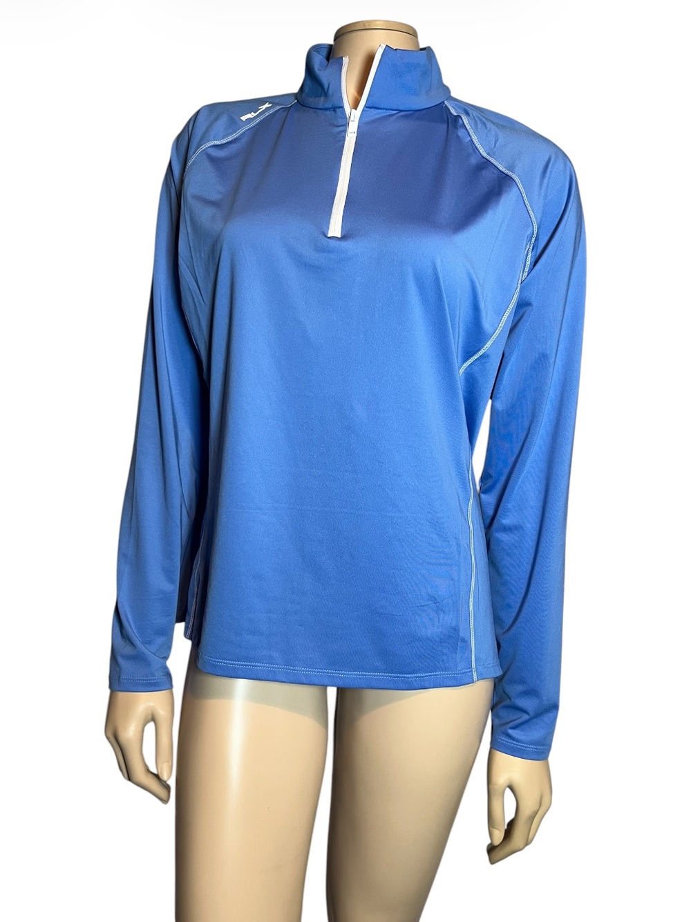 RLX Ralph Lauren Light Blue Long Sleeve Quarter-Zip Athletic Top